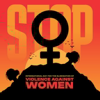 International day for the elimination of violence against women Social Media Post Banner Template vector