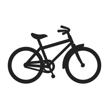 Bicycle black Silhouette vector illustration, Cycle Vector Silhouette isolated on a white background