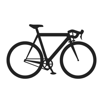 Bicycle black Silhouette vector Clipart free, Cycle Vector Silhouette isolated on a white background