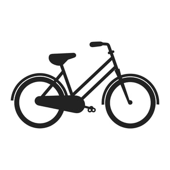 Bicycle black Silhouette vector illustration, Cycle Vector Silhouette isolated on a white background