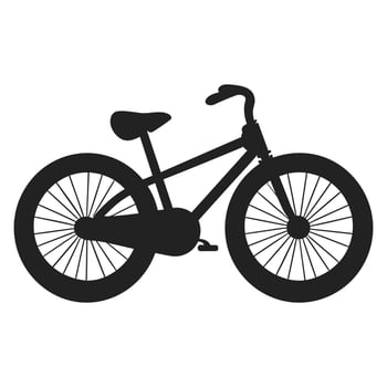 Bicycle black Silhouette Free vector Clipart, Cycle Vector Silhouette isolated on a white background