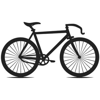 Bicycle black Silhouette vector illustration, Cycle Vector Silhouette isolated on a white background