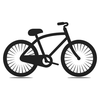 Bicycle black Silhouette vector illustration, Cycle Vector Silhouette isolated on a white background