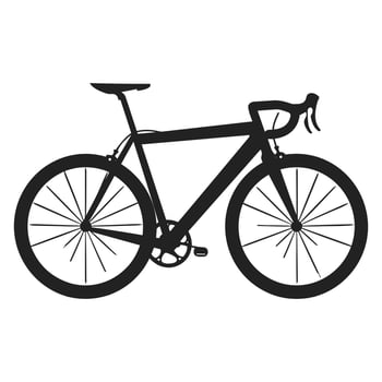 Bicycle black Silhouette Free vector Clipart, Cycle Vector Silhouette isolated on a white background