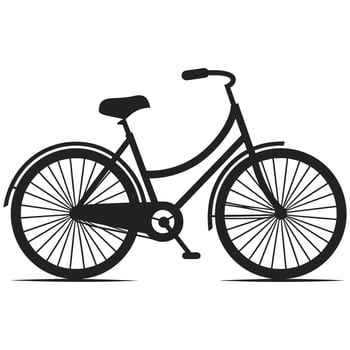 Bicycle black Silhouette vector illustration, Cycle Vector Silhouette isolated on a white background