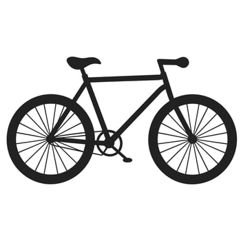 Bicycle black Silhouette vector illustration, Cycle Vector Silhouette isolated on a white background