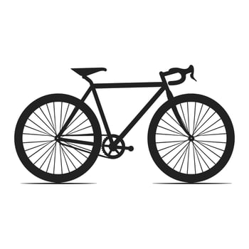 Bicycle black Silhouette vector illustration, Cycle Vector Silhouette isolated on a white background