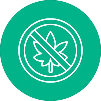 No Cannabis Vector Icon