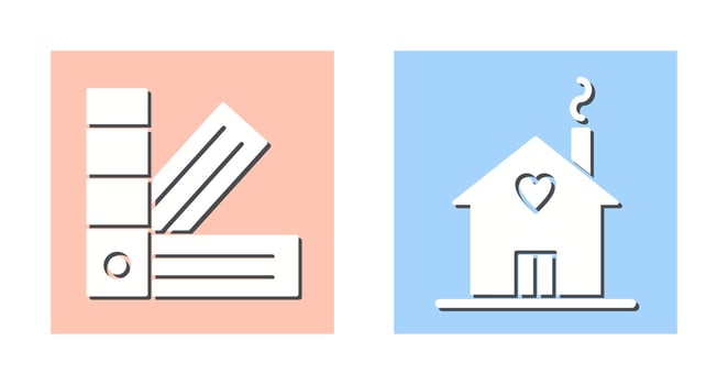 House and Pantone  Icon vector