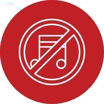 No Music Vector Icon