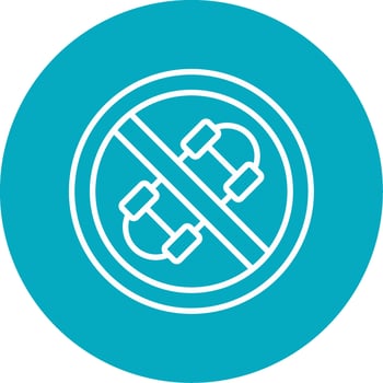 No Skateboard Vector Icon