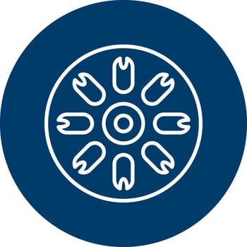 Centric Diatom Vector Icon