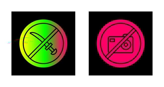 no weapons and no pictures  Icon vector
