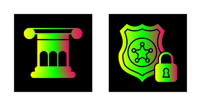 Security Police and Roman Law Icon vector