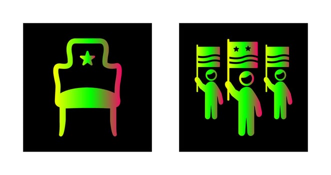 Seat and Campaign Icon vector