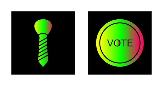 Tie and Vote Link Icon vector