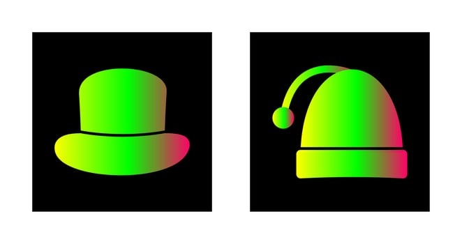 Hat and Christmas Icon vector