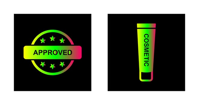 Approved and Creem Icon vector