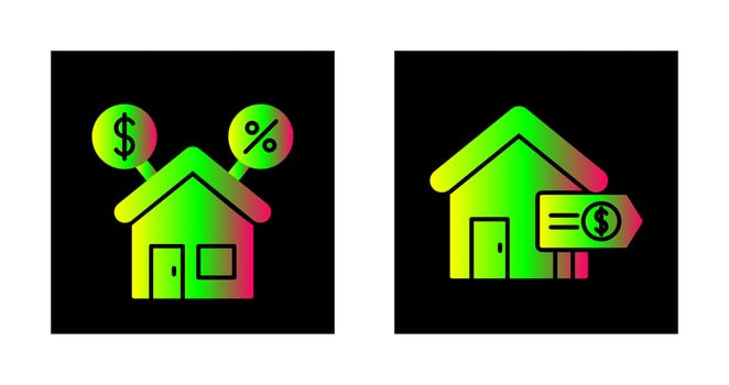 Mortgage and Sale Icon vector