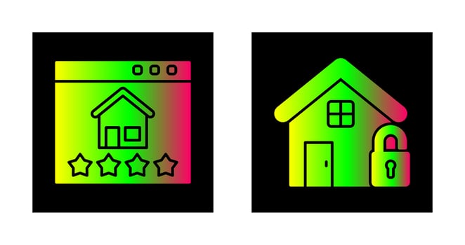 Rating and unlocked Icon vector