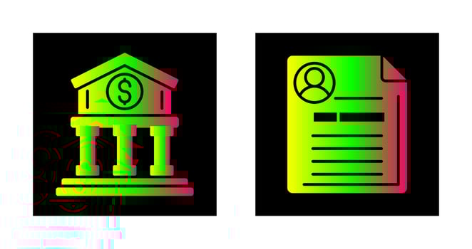 Bank and Contract Icon vector