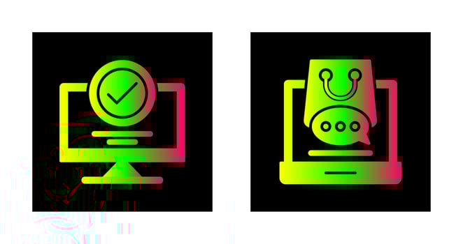 Confirmation and Shopping  Icon vector