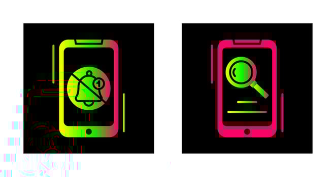 Silent and Search Icon vector