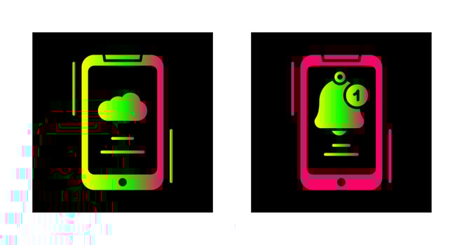 Weather App and Notifications Icon vector