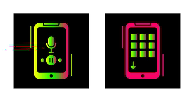 Voice Record and Device Icon vector