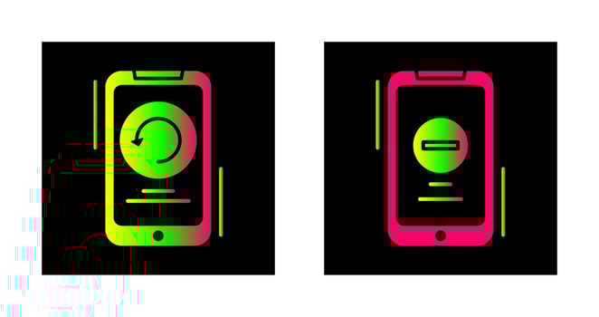 Restart and Remove Icon vector