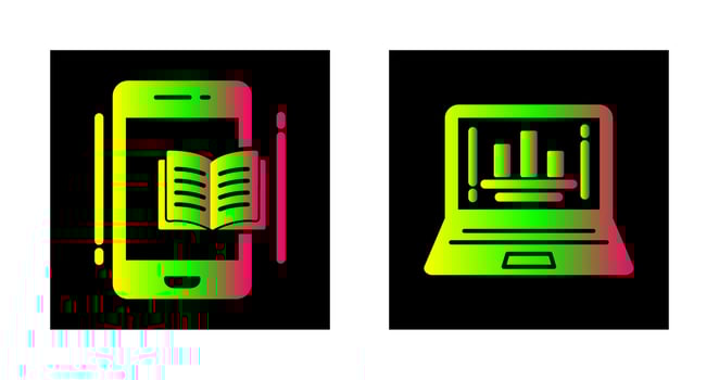 E Book and Presentation Icon vector