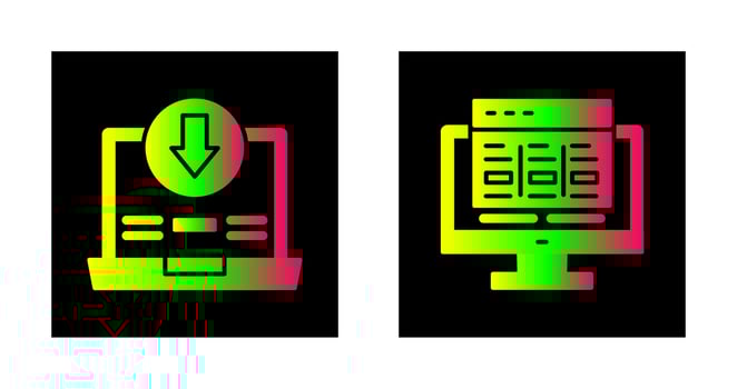 Downlaod and Layout Icon vector