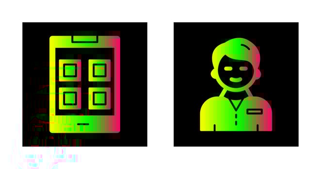 Apps and User person Icon vector