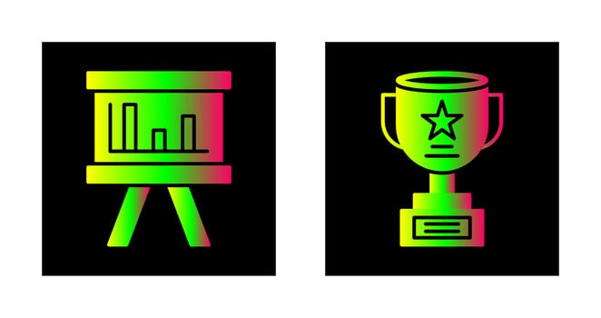 Board and Trophy Icon vector