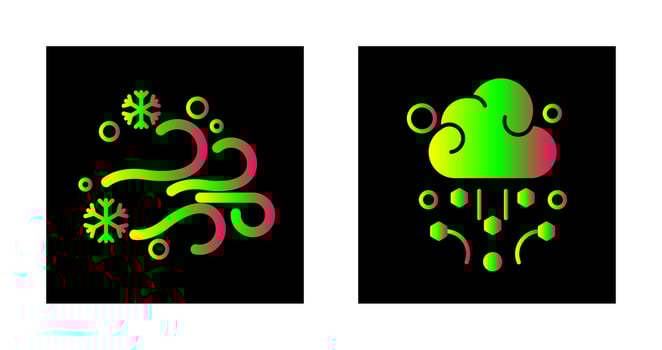 Blizzard and Hail Icon vector