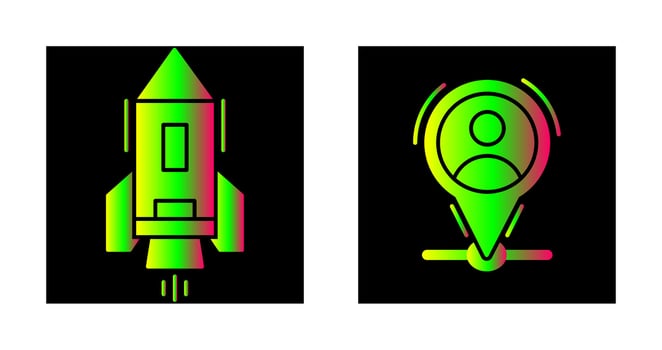Start Up and Placeholder Icon vector