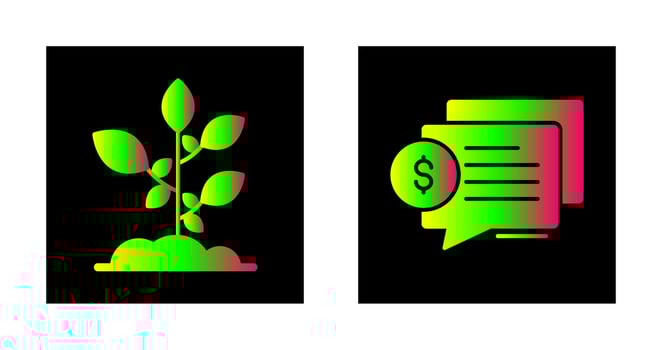 Dialog and Sprout Icon vector