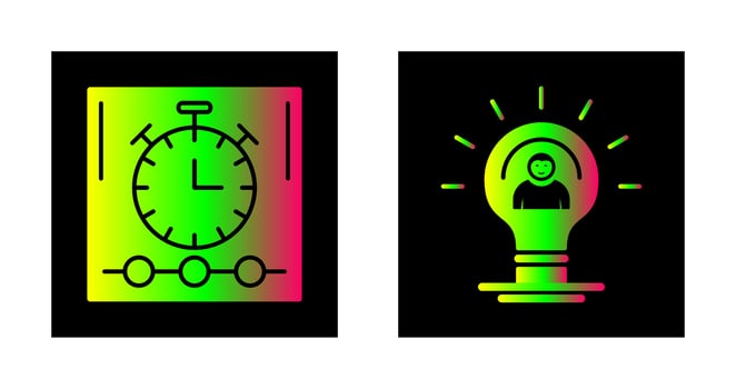 Time and Idea Icon vector