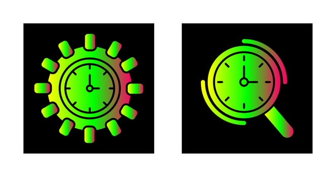 Direction and Magnifier Icon vector