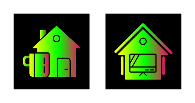 Tea Mug and Smart TV Icon vector