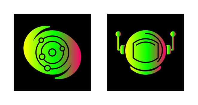 galaxy and astronaut Icon vector