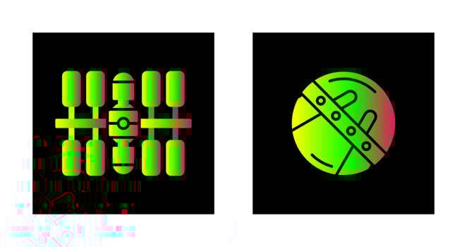 space station and sputnik Icon vector