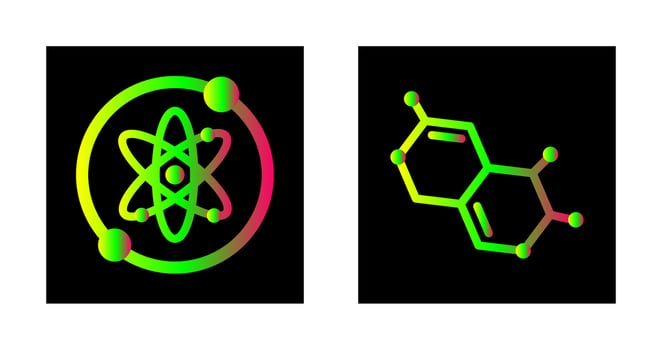 Proton and Molecule Icon vector