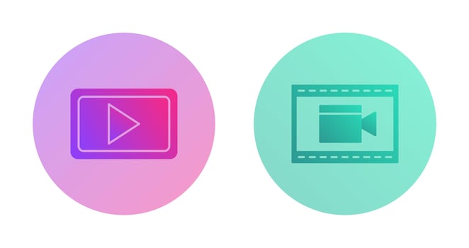 Video Communication and Video and Animation Icon vector