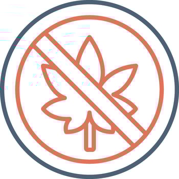 No Cannabis Vector Icon