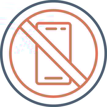 No Phone Vector Icon