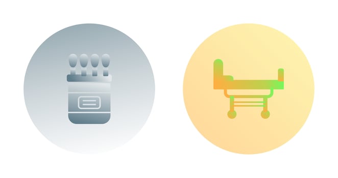 Cotton buds and Hospital Icon vector