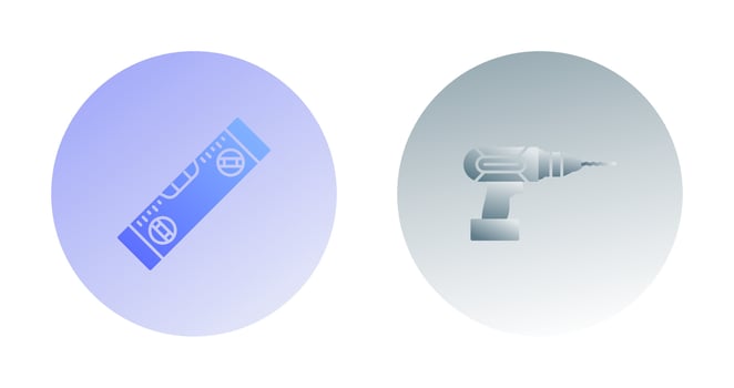 Level and Drill Icon vector