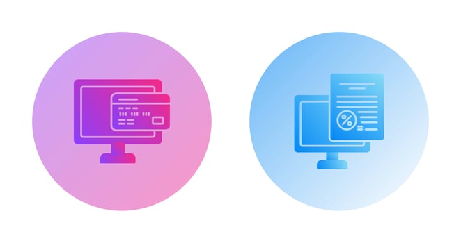 Online Payment and Online Tax Icon vector