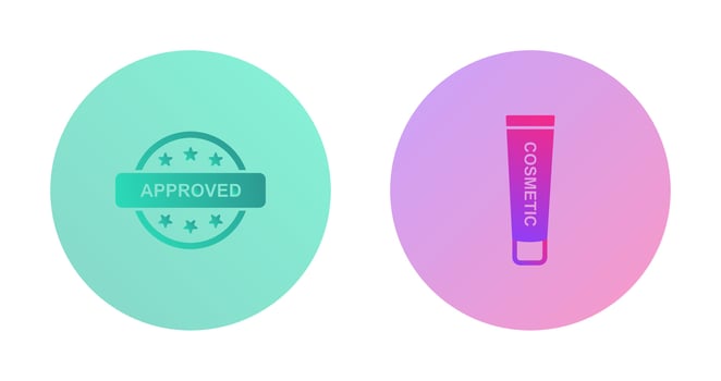 Approved and Creem Icon vector